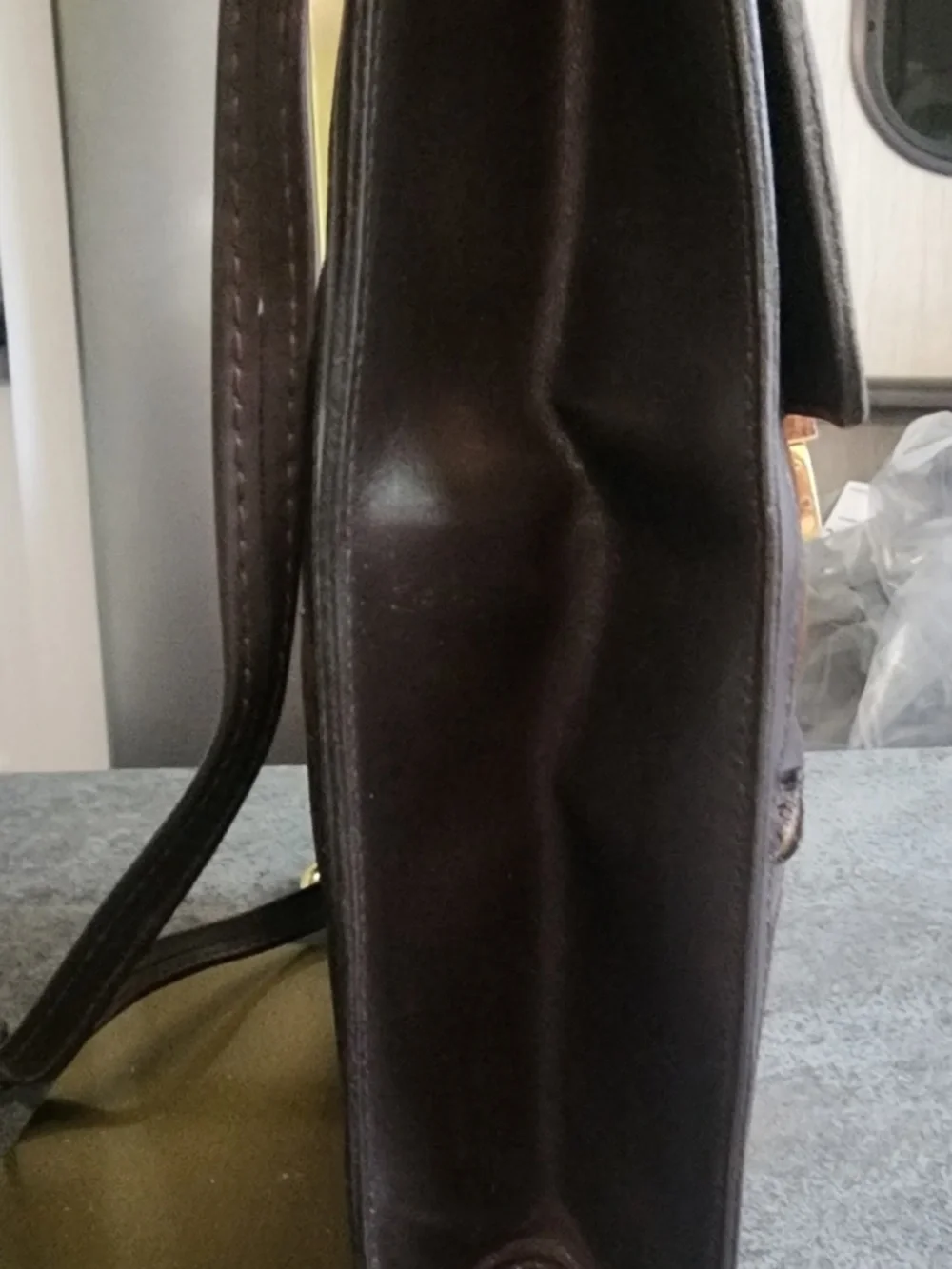 Gucci Vintage Parfums Sherry Line Brown Suede Leather Crossbody Bag - Picture 7 of 8